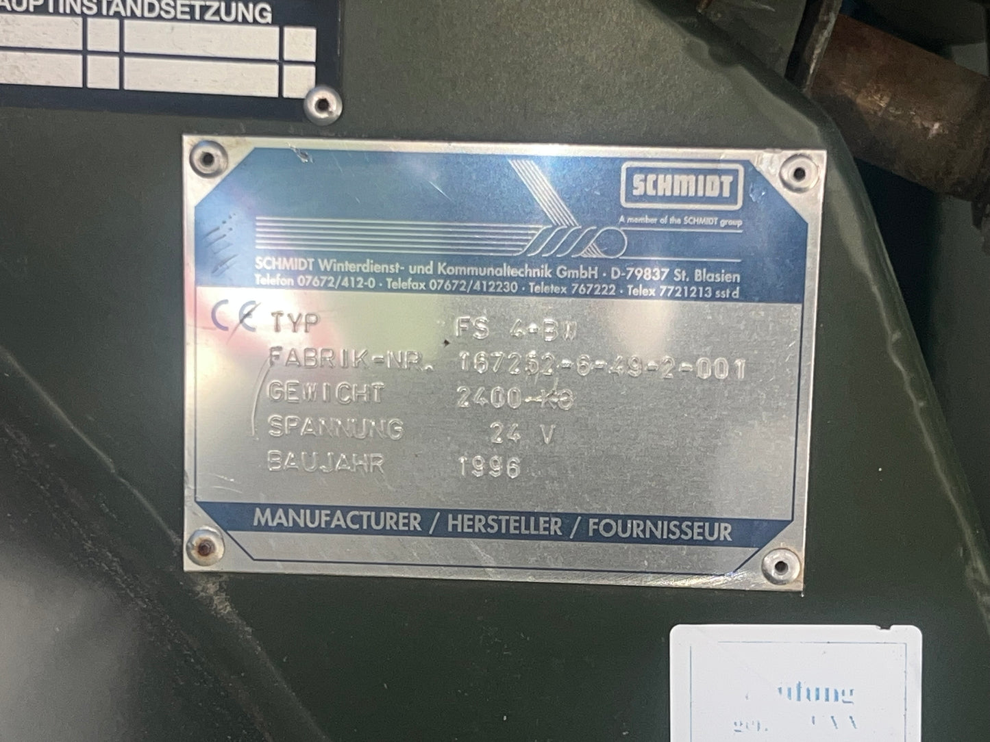 Schneefräse Schmidt