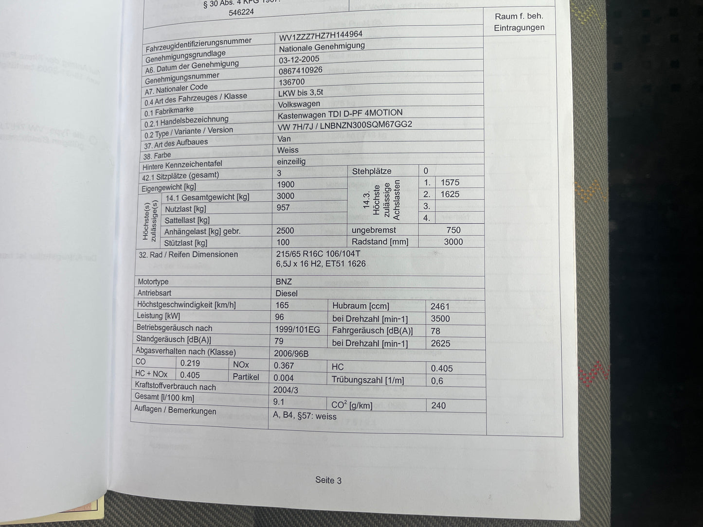 VW transporter T5 vb.
