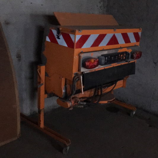 Streuer für Salz und Splitt, Inox Heckanbau