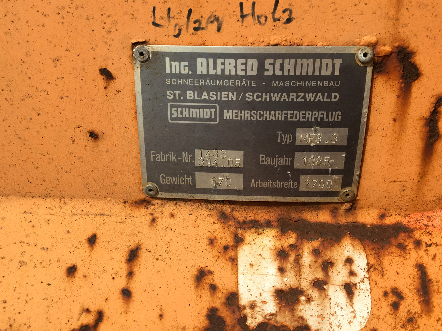 Schmidt MF Schneepflug