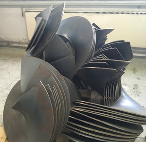Schneckenwindungen 400mm mit passenden Stangen, L=3m
